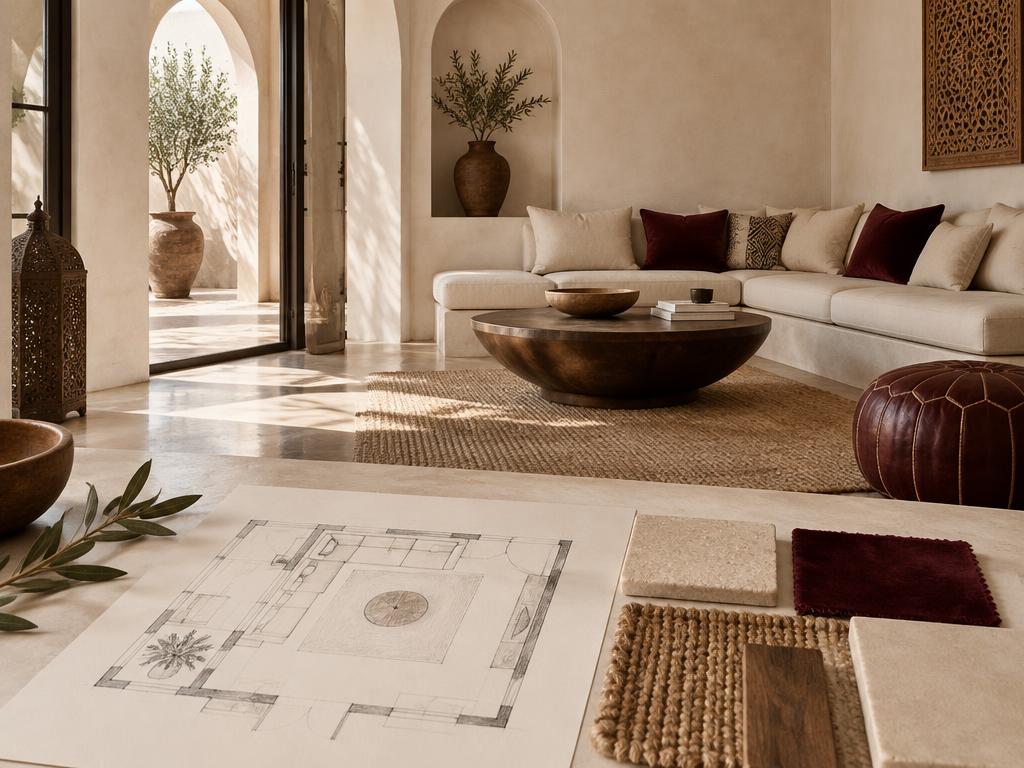 Perspective d’intérieur et matériaux pour une visualisation rapide