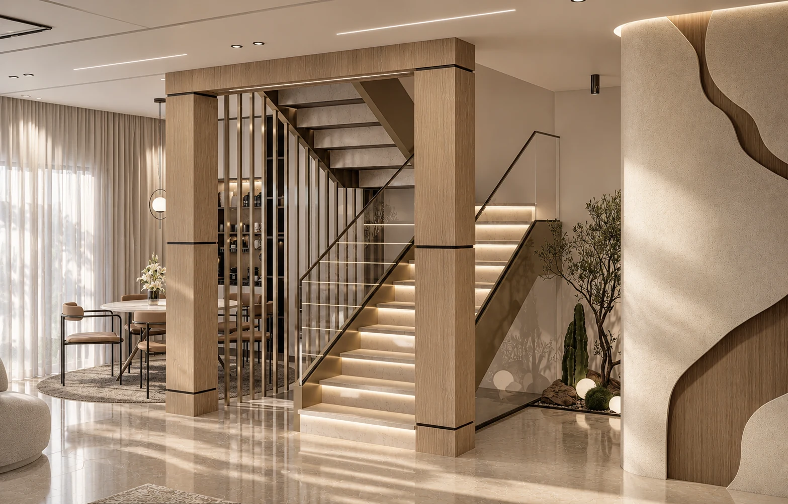 Proposition conçue pour l’escalier du salon
